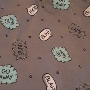 ANTISOCIAL GROUCHY Pajama Pants Go Away Lame XL